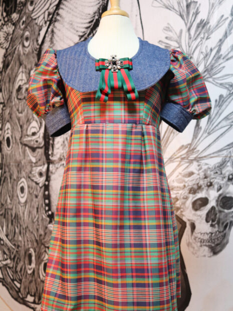 Plaid Collared BabyDoll Mini Dress