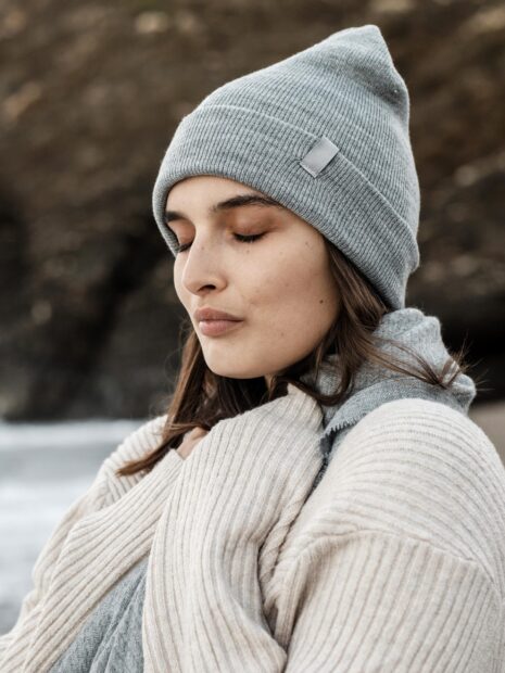 Grey Knitted Beanie